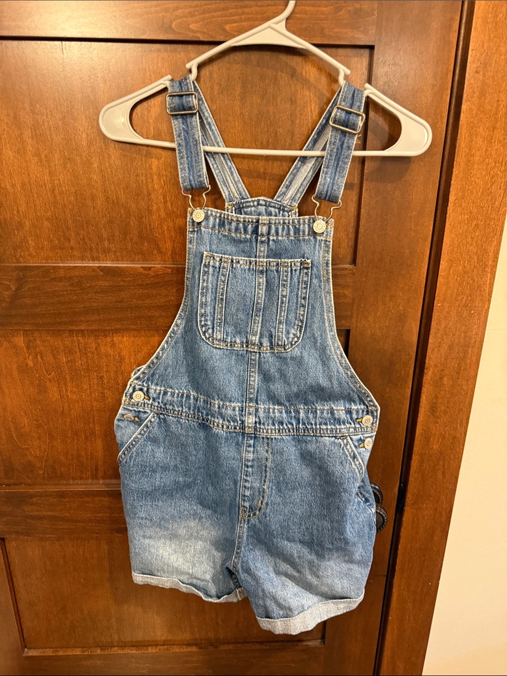 Denim Short Overalls - Blue